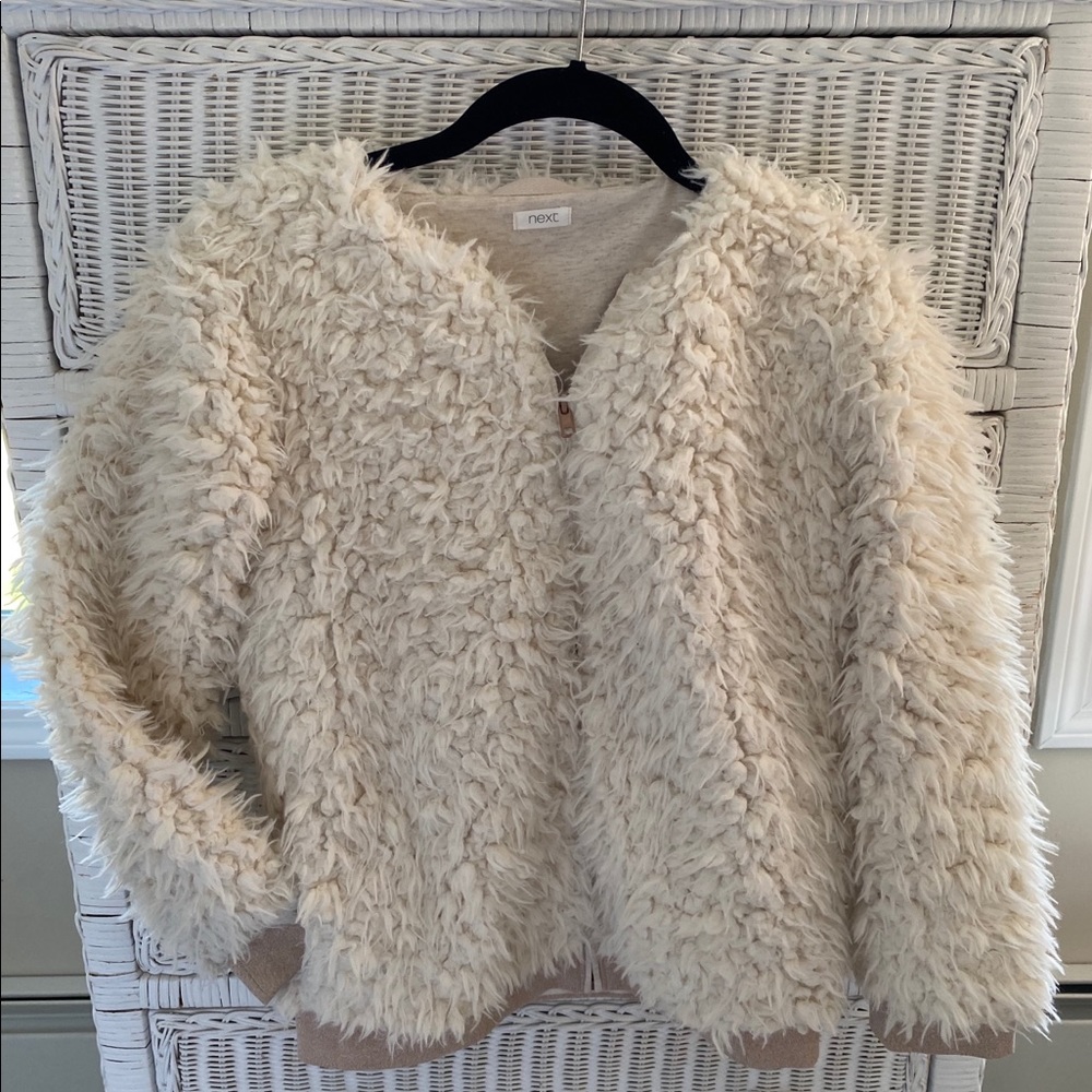 Next Direct Girls Fuzzy Teddy Bomber Jacket